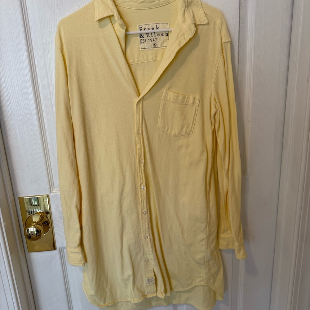 Frank & Eileen Yellow Button-Up Dress